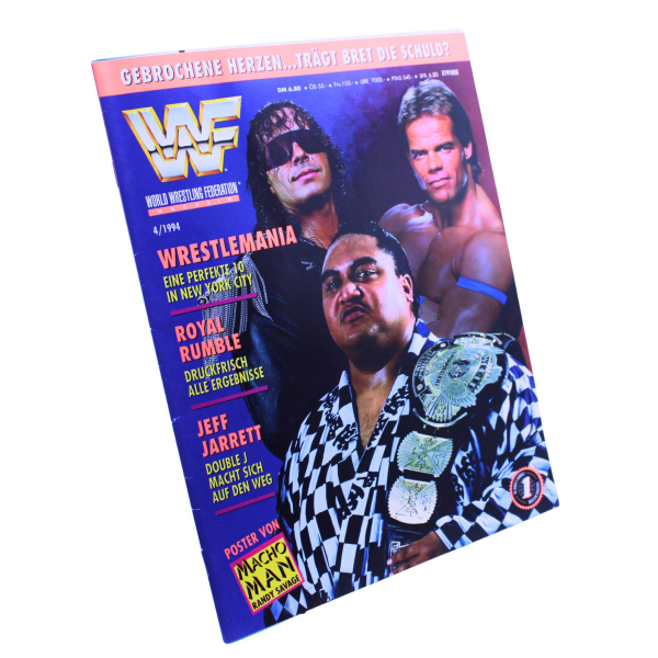 WWF Magazin Nr. 4 (1994) | Dino Verlag | Jeff Jarrett, Bret & Owen Hart, WrestleMania Highlights